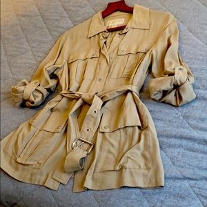Michael Kors Tan Cargo Blouse